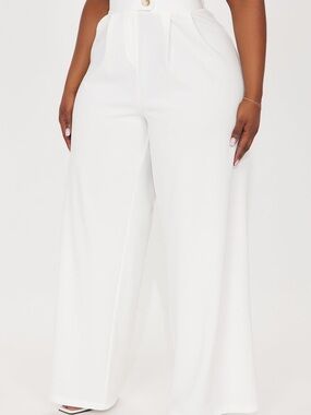 What Matters Most Wide Leg Trouser - White